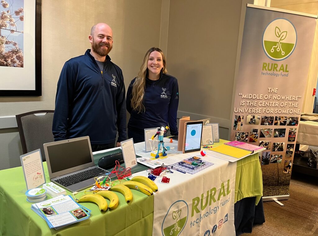 Chris and Claire demonstrating equipment the RTF commonly donates.