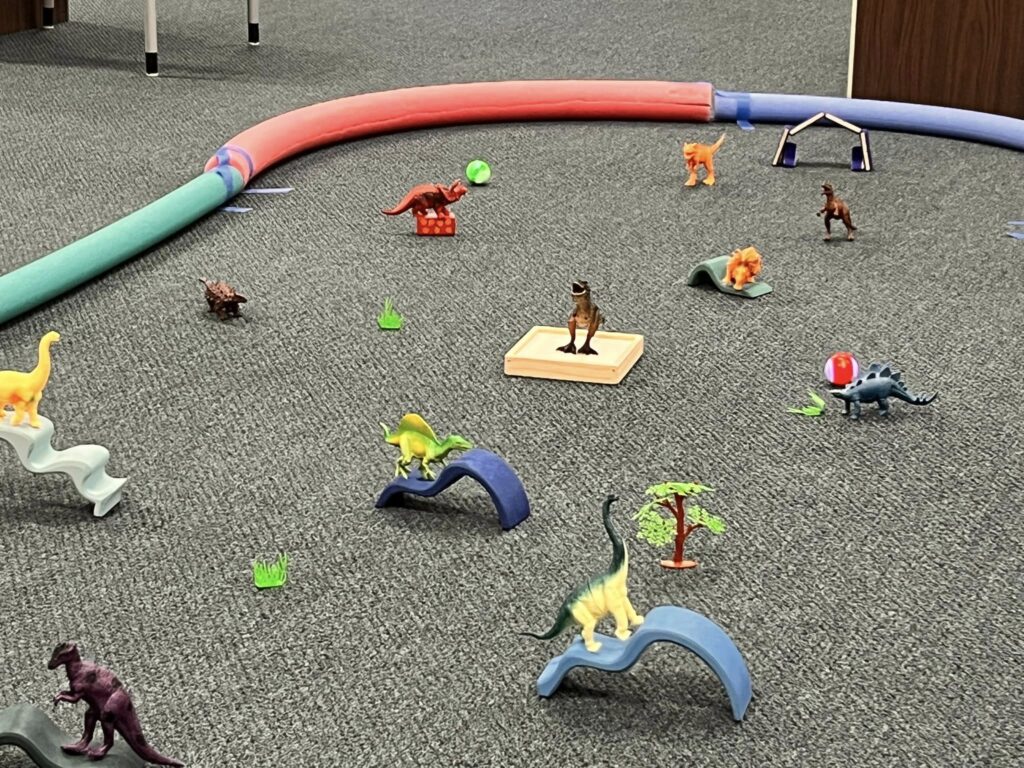 The Dinovember Maze Challenge, complete with dinosaurs and obstacles.